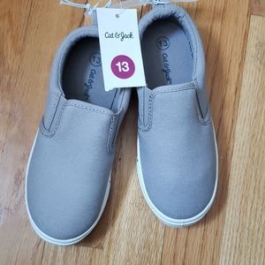 NWT - Boys CAT & JACK Gray Slip On Sneakers